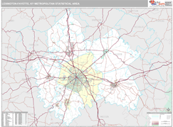 Lexington-Fayette Metro Area Digital Map Premium Style